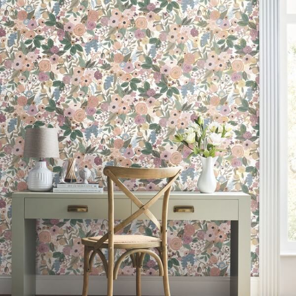 Garden Party Blush Multi Peel & Stick Wallpaper