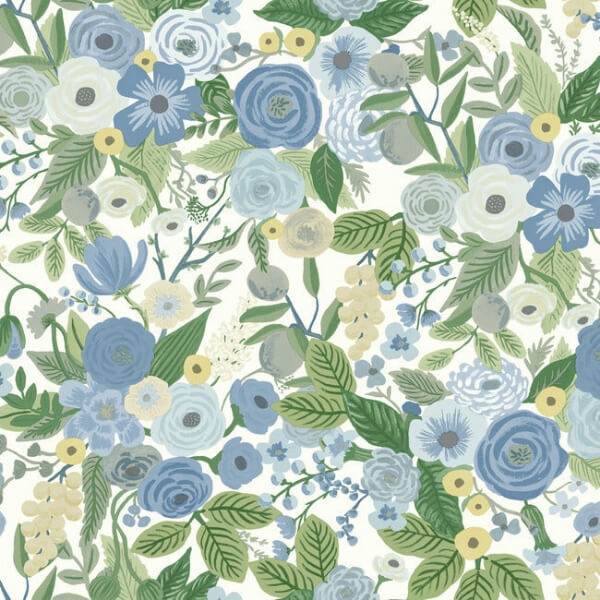 Garden Party Blue & Green Multi Peel & Stick Wallpaper