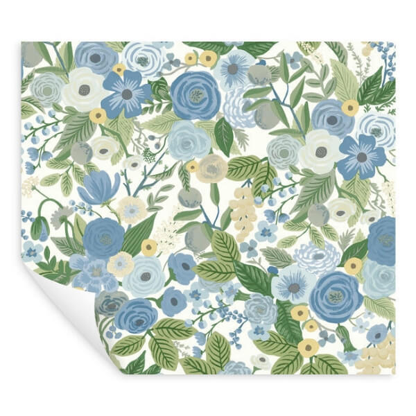 Garden Party Blue & Green Multi Peel & Stick Wallpaper