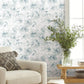 Renewed Floral Blue Wallpaper