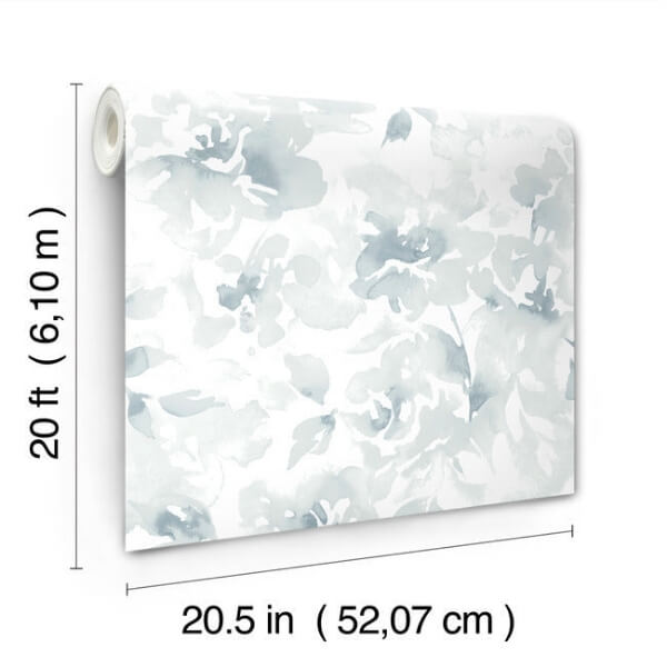 Renewed Floral Blue Wallpaper