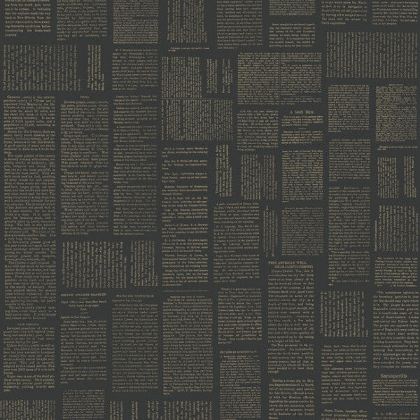 Crafted Editorial Black & Gold Metallic Wallpaper