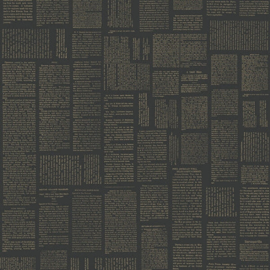 Crafted Editorial Black & Gold Metallic Wallpaper