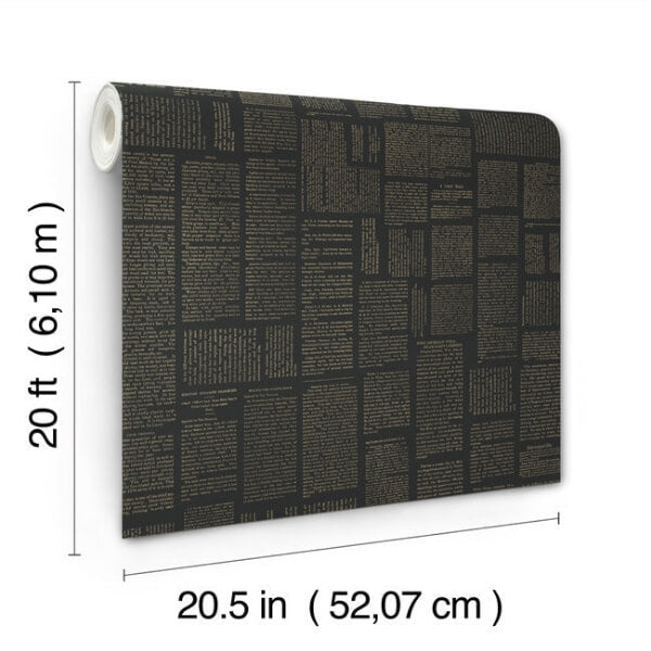 Crafted Editorial Black & Gold Metallic Wallpaper