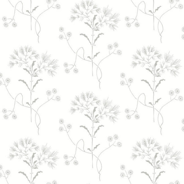 Wildflower Grey Wallpaper