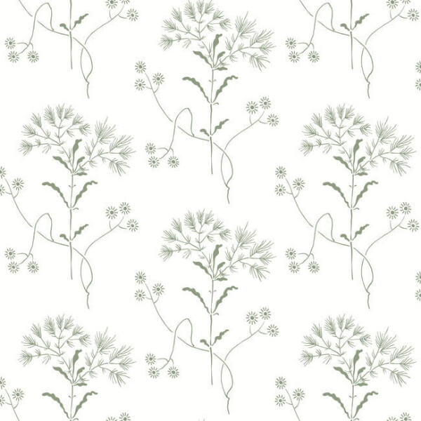 Wildflower Green Wallpaper