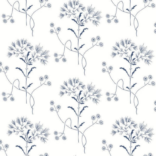 Wildflower Navy Wallpaper