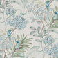 Handpainted Songbird Turquiose Peel & Stick Wallpaper