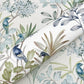 Handpainted Songbird Turquiose Peel & Stick Wallpaper