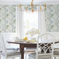 Handpainted Songbird Turquiose Peel & Stick Wallpaper