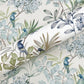 Handpainted Songbird Turquiose Peel & Stick Wallpaper