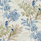 Handpainted Songbird Green & Blue Peel & Stick Wallpaper