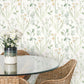Alpine Botanical Peach Peel & Stick Wallpaper