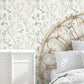 Alpine Botanical Peach Peel & Stick Wallpaper