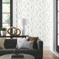 Wildflower Sprigs Black & White Peel & Stick Wallpaper