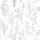 Wildflower Sprigs Blue & Green Peel & Stick Wallpaper