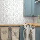 Wildflower Sprigs Blue & Green Peel & Stick Wallpaper