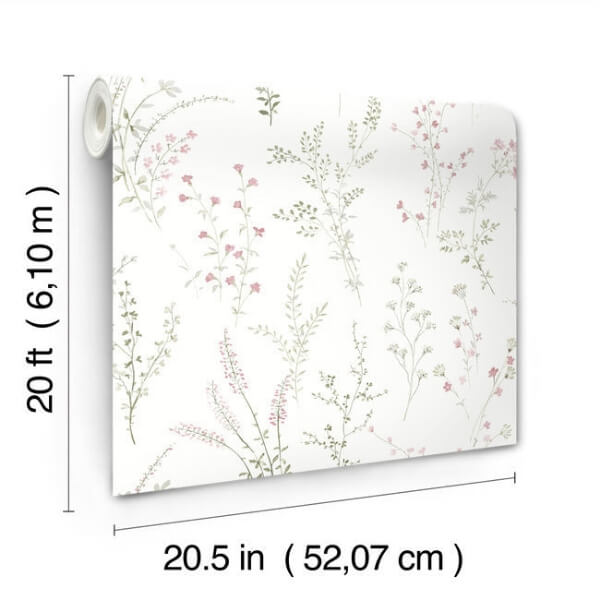 Wildflower Sprigs Multicolor Peel & Stick Wallpaper