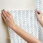 Painted Herringbone Navy Peel & Stick Wallpaper