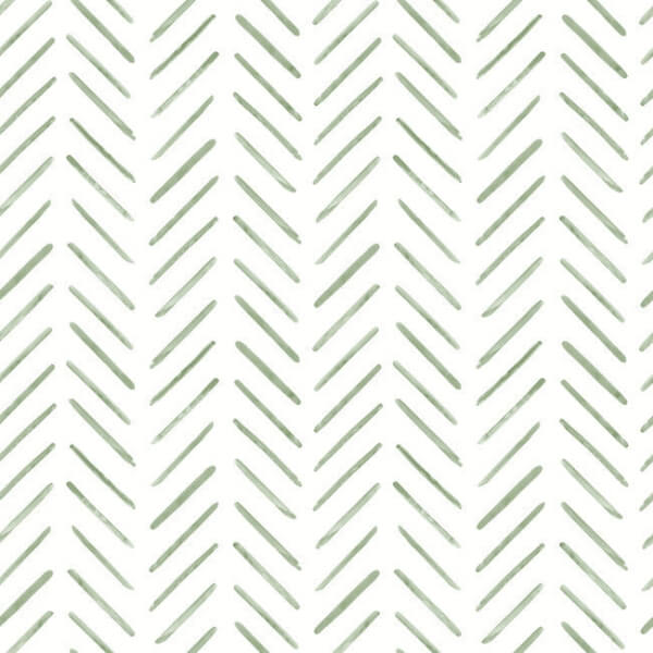 Painted Herringbone Fern Peel & Stick Wallpaper