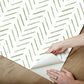 Painted Herringbone Fern Peel & Stick Wallpaper