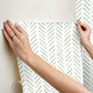 Painted Herringbone Fern Peel & Stick Wallpaper