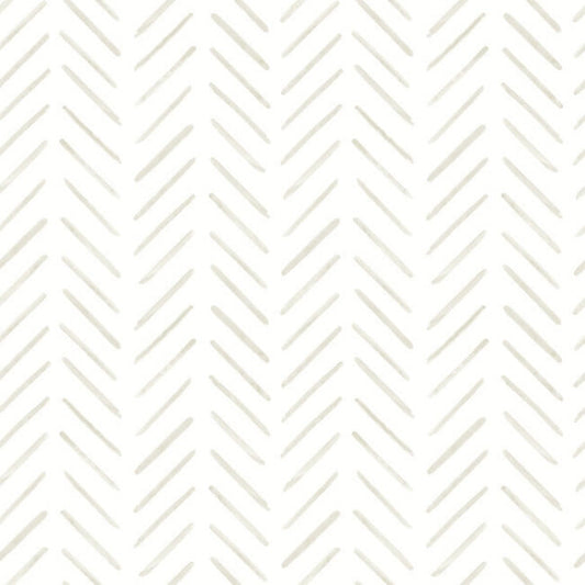 Painted Herringbone Sand Peel & Stick Wallpaper