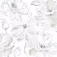 Floral Dreams Grey Peel & Stick Wallpaper