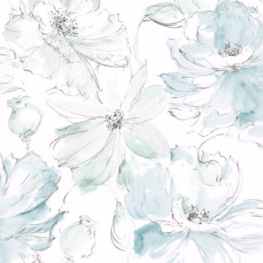 Floral Dreams Mineral Green Peel & Stick Wallpaper