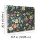 Colette Navy Peel & Stick Wallpaper