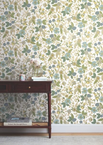 Colette Blue Multicolor Peel & Stick Wallpaper