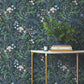Peacock Garden Navy Peel & Stick Wallpaper