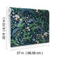 Peacock Garden Navy Peel & Stick Wallpaper