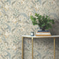 Peacock Garden Linen Peel & Stick Wallpaper