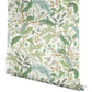 Peacock Garden White Peel & Stick Wallpaper