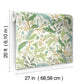 Peacock Garden White Peel & Stick Wallpaper