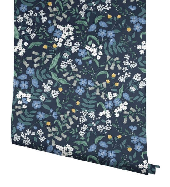 Sweetbrier Navy Peel & Stick Wallpaper