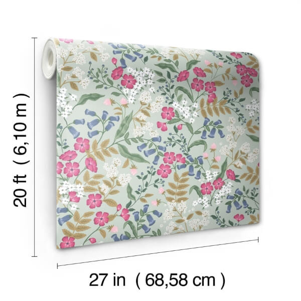 Sweetbrier Mint Peel & Stick Wallpaper
