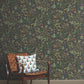 Woodland Black Peel & Stick Wallpaper