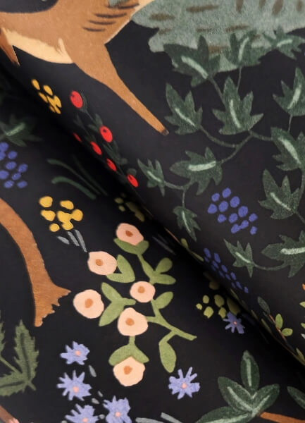 Woodland Black Peel & Stick Wallpaper