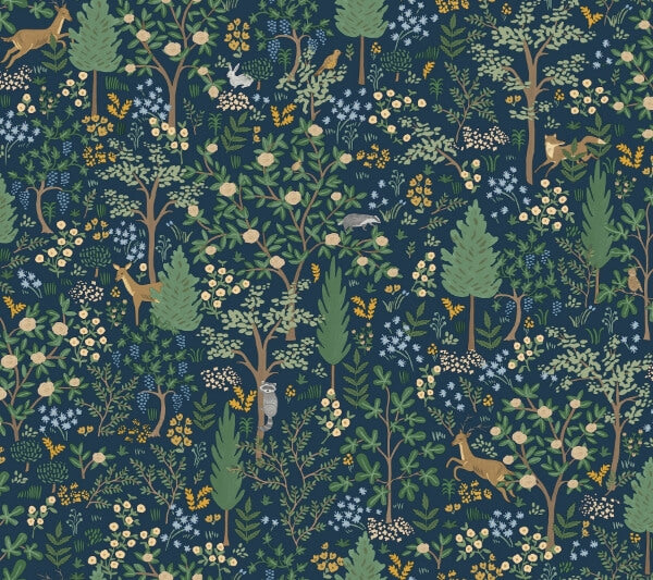 Woodland Navy Peel & Stick Wallpaper