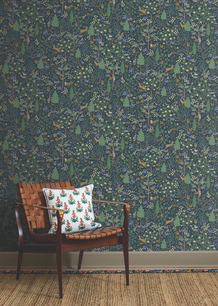 Woodland Navy Peel & Stick Wallpaper