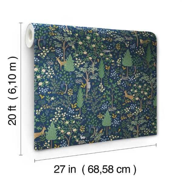 Woodland Navy Peel & Stick Wallpaper