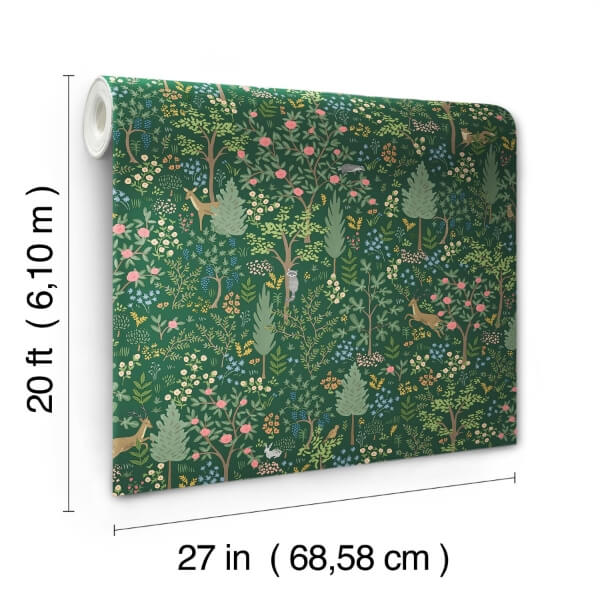 Woodland Emerald Peel & Stick Wallpaper