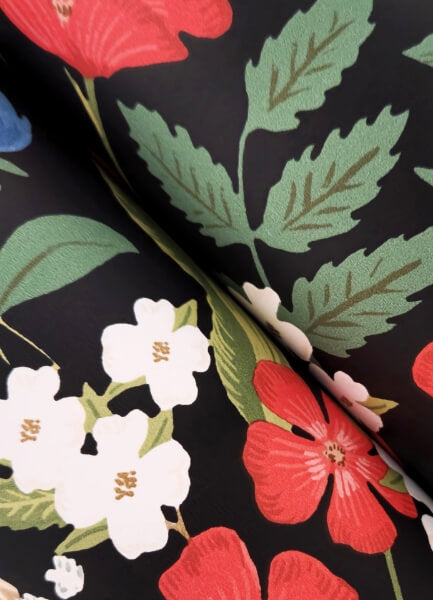 Sweetbrier Black Peel & Stick Wallpaper