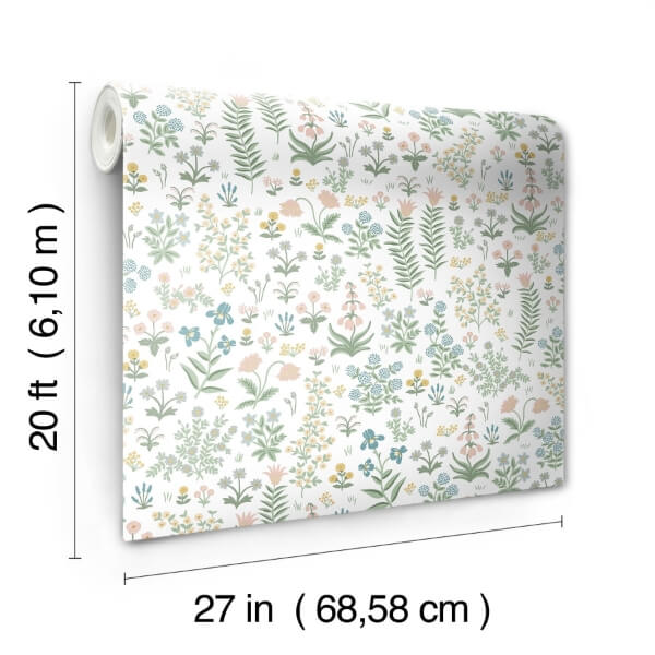 Menagerie Garden Blush Multicolor Peel & Stick Wallpaper