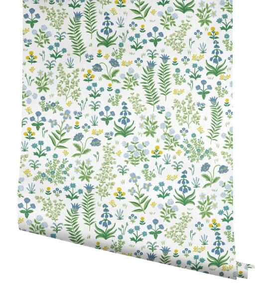 Menagerie Garden Blue Multicolor Peel & Stick Wallpaper