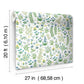 Menagerie Garden Blue Multicolor Peel & Stick Wallpaper