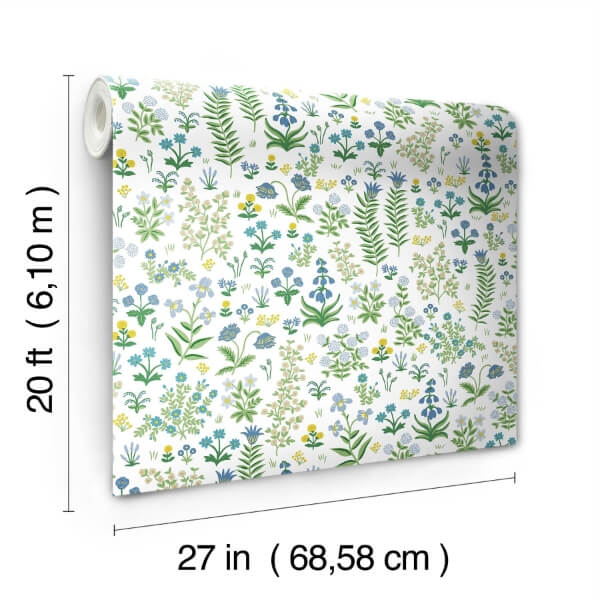 Menagerie Garden Blue Multicolor Peel & Stick Wallpaper