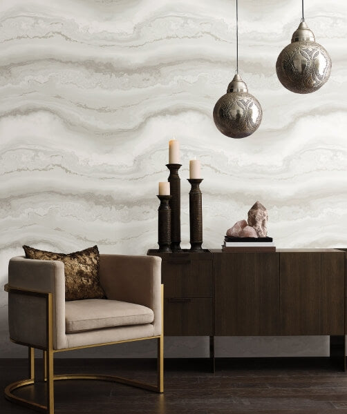 Shifting Sands Salt Grey Peel & Stick Wallpaper